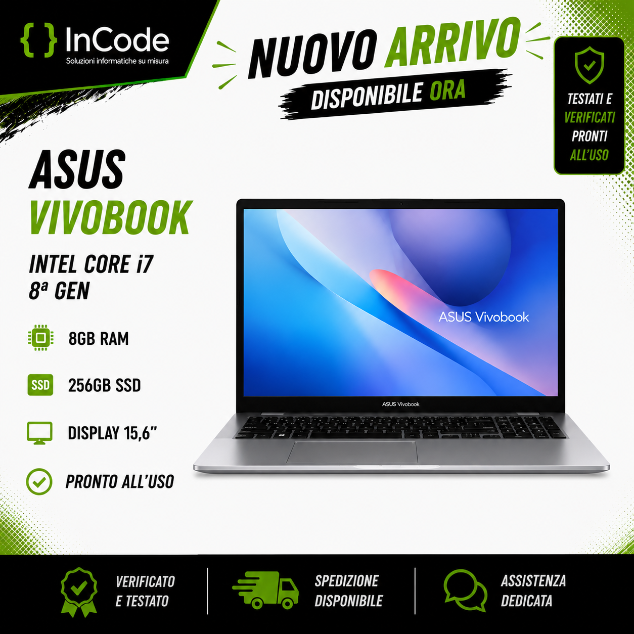 ASUS VIVOBOOK i7 8ª GEN