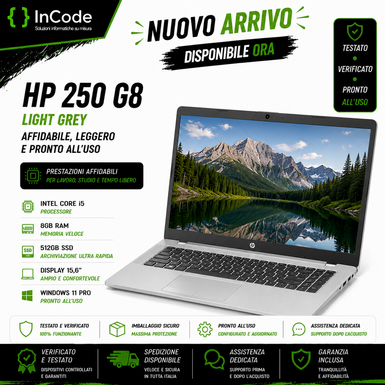 HP 250 G8 Light Grey